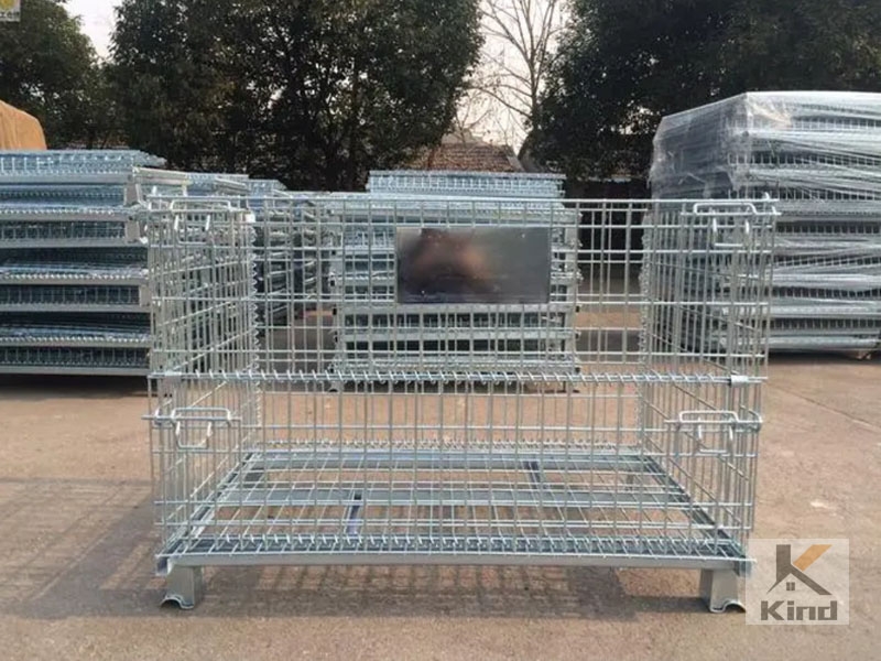 Folding storage cage