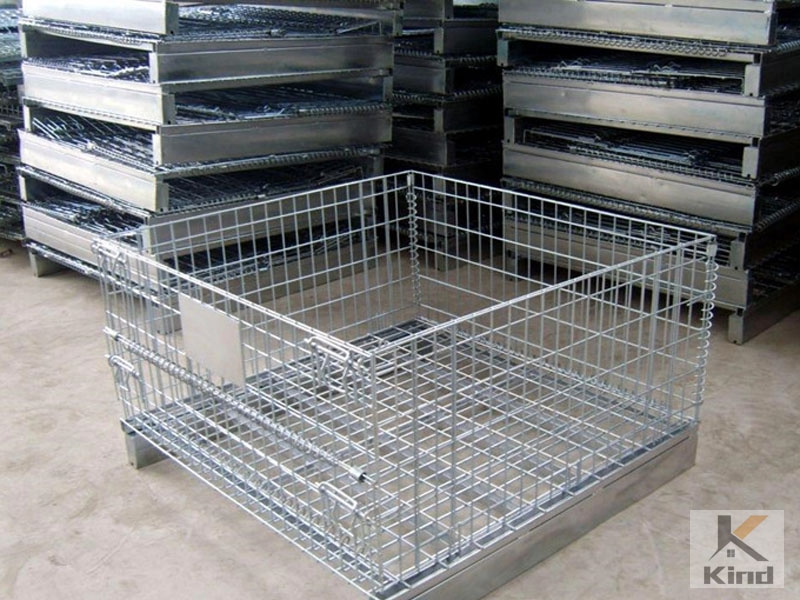 Folding storage cage